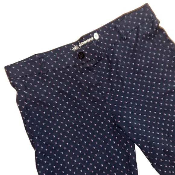 Betabrand Navy Blue Geometric Print Classic Bootcut Yoga Dress Pants | Size XL - Picture 3 of 7